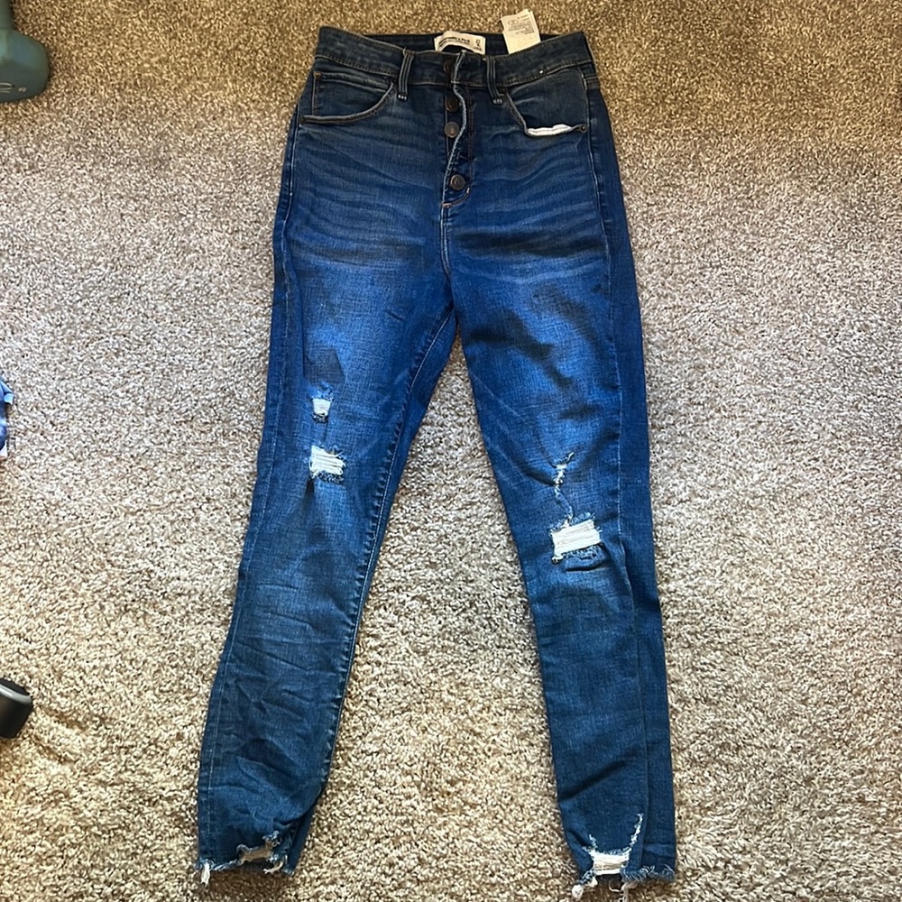 Curve Love High Rise Super Skinny Ankle Jeans - size 27 short